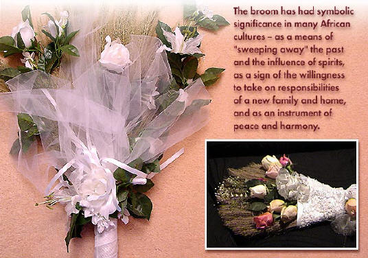 Bridal Brooms - decorated to the bride's individual taste, or choose one or more of our beautifully pre-decorated colors and styles such as white, cream, fresh or silk flowers, etc...